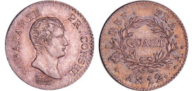 Consulat (1799-1804) - 1/4 franc An 12 A (Paris)
SUP+
Ga.342-F.157
 Ar ; 1.26 gr ; 15 mm