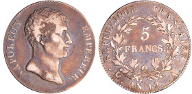 Napoléon 1er (1804-1814) - Type intermédiaire 5 francs An 12 A (Paris)
TB+
Ga.579-F.302
 Ar ; 25.00 gr ; 37 mm