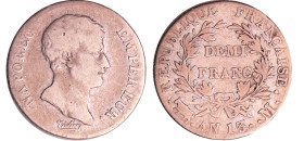 Napoléon 1er (1804-1814) - 1/2 franc empereur An 13 M (Toulouse)
B+
Ga.395-F.174
 Ar ; 2.43 gr ; 18 mm