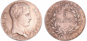 Napoléon 1er (1804-1814) - 5 francs An 13 A (Paris)
SUP
Ga.580-F.303
 Ar ; 24.79 gr ; 37 mm