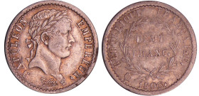 Napoléon 1er (1804-1814) - 1/2 franc revers république 1808 A (Paris)
SUP
Ga.398-F.177
 Ar ; 2.51 gr ; 18 mm