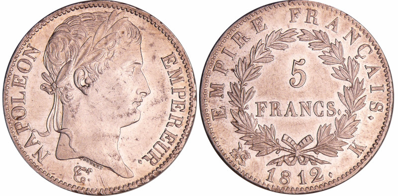 Napoléon 1er (1804-1814) - 5 francs revers empire 1812 K (Bordeaux)
SPL
Ga.584...