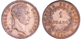 Napoléon 1er (1804-1814) - 1 franc revers empire 1811 K
SPL
Ga.447-F.205
 Ar ; 4.99 gr ; 23 mm