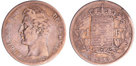 Charles X (1824-1830) - 1 franc 1828 B (Rouen)
TB+
Ga.450-F.207
 Ar ; 5.04 gr ; 23 mm