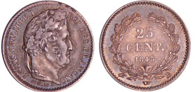 Louis-Philippe Ier (1830-1848) - 25 centimes 1845 B (Rouen)
SUP
Ga.357-F.167
 Ar ; 1.23 gr ; 15 mm