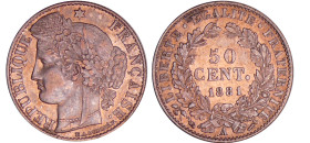 Troisième république (1871-1940) - 50 centimes Cérès 1881 A (Paris)
SPL
Ga.419-F.189
 Ar ; 2.50 gr ; 18 mm