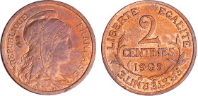 Troisième république (1871-1940) - 2 centimes Dupuis 1909
SPL
Ga.107-F.110
 Br ; 1.99 gr ; 20 mm