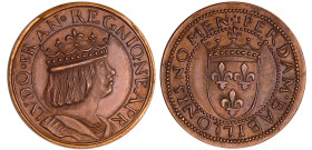 Troisième république (1871-1940) - Louis XII pour Naples, Essai de métal et de module
SUP
Maz.2226 var
 Cu ; 6.86 g ; 25 mm