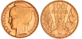 Troisième république (1871-1940) - 100 francs Bazor 1936
SUP+
Ga.1148-F.554
 Au ; 6.55 gr ; 21 mm