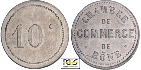 Algérie - Bône - Chambre de commerce - 10 centimes ND 4ème type
PCGS MS 66
Lecompte.214
 Al ; 1.88 gr ; 30 mm
