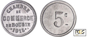 Algérie - Bougie - Chambre de commerce - 5 centimes 1915
PCGS MS 64
Lecompte.137
 Al ; 1.08 gr ; 25 mm