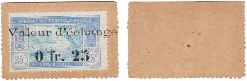 Côte d'Ivoire - Timbre carton - 0 fr. 25 valeur d'échange
Neuf
Lecompte.3
 Pa...