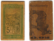Madagascar - Monnaie de carton - 5 centimes (Varifitoventy), Zébu carton brunâtre
Neuf
Lecompte.44
 Carton ; ;