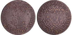 Catherine de Médicis - Jeton - s.d. (après 1559) Paris
A/ CATHARINA. D. G. FRANCOR. REGIN Écu couronné parti de France et de Médicis.
R/ ARDOREM. EX...