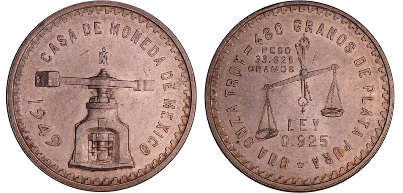 Mexique - Seconde République (1864-) - Onza 1949 (Mexico)
SUP+
KM#M49a
 Ar ; ...