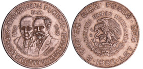 Mexique - 10 Pesos 1960 (Mexico)
TTB
KM#476
 Ar ; 28.79 gr ; 40 mm