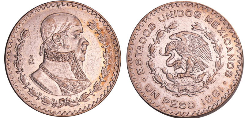 Mexique - Peso 1961 (Mexico)
SUP
 Ar ; 16.03 gr ; 35 mm