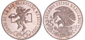 Mexique - Jeux olympiques de Mexico - 25 Pesos 1968 (Mexico)
SPL
KM#479
 Ar ; 22.52 gr ; 38 mm
