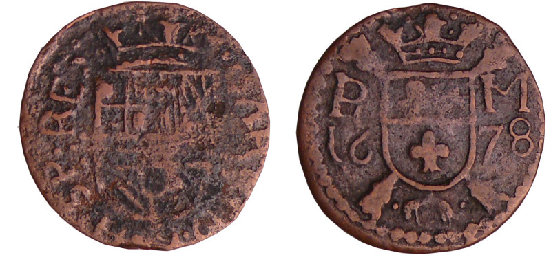 Pays-Bas - Roermond / Ruremonde - Karel II (1665-1700) - Duit 1678
TB+
PW.6406...