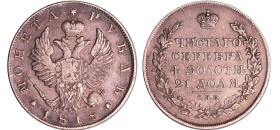 Russie - Alexandre Ier (1801-1825) - Rouble 1818 СПБ-ПC (Saint Pétersbourg)
TTB
Betkin.81
 Ar ; 20.59 gr ; 36 mm
