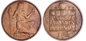 Suisse - 5 Francs 1936 B (Bern)
SUP+
KM#41
 Ar ; 15.02 gr ; 31 mm