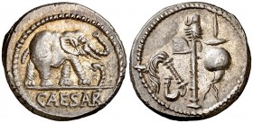(49 a.C.). Julio César. Denario. (Spink 1399) (S. 49) (Craw. 443/1). 4,03 g. Bella. EBC.