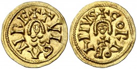 Tulga (639-642). Córdoba. Triente. (CNV. 392.2) (R.Pliego 515b). 1,26 g. Bella. Muy escasa y más así. EBC.