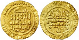 Ramon Berenguer I (1035-1076). Barcelona. Mancús. (Cru.V.S. 25) (Balaguer 26.28, mismo ejemplar) (Cru.C.G. 1825). 2,43 g. Imitación de los dinares de ...