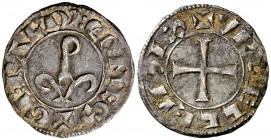 Comtat d'Urgell. Guerau de Cabrera (1208-1209/1213-1228). Agramunt. Diner. (Cru.V.S. 123) (Cru.C.G. 1939). 0,78 g. Atractiva. Rara y más así. MBC+.