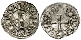 Comtat d'Urgell. Guerau de Cabrera (1208-1209/1213-1228). Agramunt. Òbol. (Cru.V.S. 124 var) (Cru.C.G. 1940 var). 0,25 g. Leves defectos de cospel, pe...