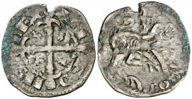 Alfonso IX (1188-1230). Marca: venera. Dinero. (AB. 131.1). 1 g. MBC-.