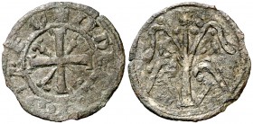 Alfonso IX (1188-1230). ¿León?. Dinero. (AB. 139). 0,65 g. Escasa. MBC.