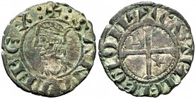Sancho IV (1284-1295). Burgos. Miaja coronada. (AB. 308, como seisén). 0,82 g. MBC+.