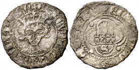 Enrique II (1368-1379). Sevilla. Medio real de vellón de busto. (AB. 447). 1,84 g. Escasa. MBC.