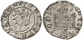 Enrique III (1390-1406). Burgos. Cornado. (AB. 591.1). 0,73 g. Vellón rico. MBC+.