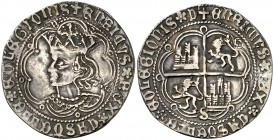 Enrique IV (1454-1474). Sevilla. Real de busto. (AB. 685 var). 2,78 g. Orlas lobulares. MBC.