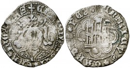 Enrique IV (1454-1474). Coruña. Cuartillo. (AB. 743). 3,71 g. Escasa. MBC-/MBC.