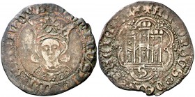 Alfonso de Ávila (1465-1468). Sevilla. Cuartillo. (AB. 852). 2,47 g. Rara. MBC-.
