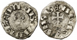 Alfonso el Batallador (1104-1134). Navarra. Dinero. (Cru.V.S. 219 var). 0,87 g. Escasa. MBC-.