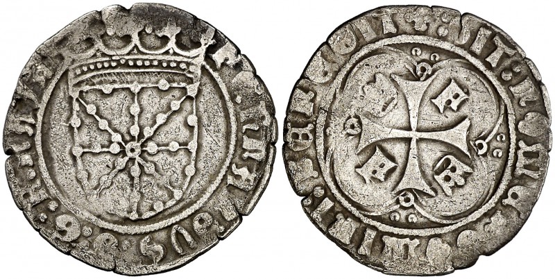 Fernando I (1512-1516). Navarra. Real. (Cru.V.S. 1317.9) (Cru.C.G. 3221a). 3,12 ...