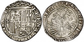Reyes Católicos. Sevilla. . 4 reales. (Cal. 211). 13,52 g. MBC-.
