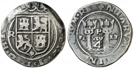 s/d (1568-1570). Felipe II. Lima. R (Alonso Rincón). 4 reales. (Cal. tipo 202). 12,80 g. Sirvió como joya. Ex Colección Isabel de Trastámara 26/05/201...