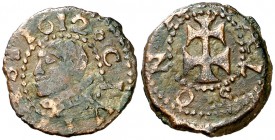 1612. Felipe III. Solsona. 1 diner. (Cal. 869) (Cru.C.G. 3859). 1,33 g. Buen ejemplar. Escasa. MBC+.