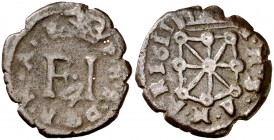 1611. Felipe III. Pamplona. 4 cornados. (Cal. 724). 2,67 g. Escudo sin P-A. Ex Colección Lepanto, Áureo 27/04/1999, nº 329. Escasa. MBC-/MBC.