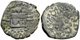 1604. Felipe III. Granada. 2 maravedís. (Cal. falta) (J.S. D-98). 1,71 g. Sin ensayador. Buen ejemplar. Rara. MBC+.