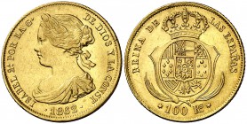 1862. Isabel II. Madrid. 100 reales. (Cal. 27). 8,33 g. EBC-.