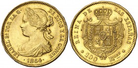 1864. Isabel II. Madrid. 100 reales. (Cal. 29). 8,39 g. EBC.