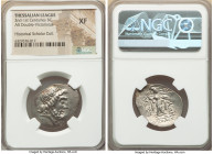 THESSALY. Thessalian League. Ca. 2nd-1st centuries BC. AR stater or double victoriatus (27mm, 12h). NGC XF. Poluzenou and Eucolus, magistrates. Laurea...