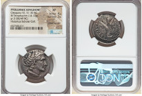 PTOLEMAIC EGYPT. Cleopatra VII Thea Neotera (51-30 BC). BI tetradrachm (25mm, 14.12 gm, 12h). NGC XF, 4/5 - 3/5, inked number. Alexandria, dated Regna...
