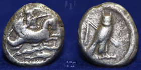 Phoenicia, Tyre AR Shekel, Attic standard, 400-360 BC, 13.03gm, Good VF